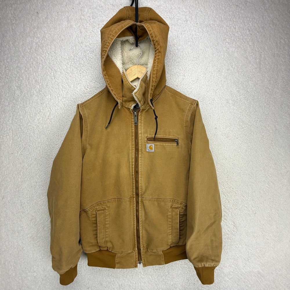 Carhartt Wildwood Jacket Sherpa Lined Womens Small 100815-211 Brown
